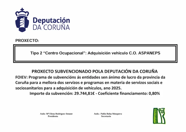 Cartel subvención vehículo